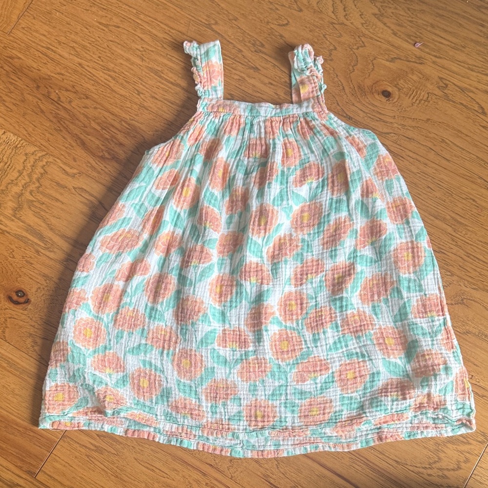 Toddler 4T Floral Summer Sundress - Mint & Peach